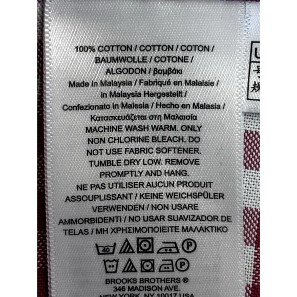 Brooks Brothers XL Red Plaid Button Up Shirt 1818 Regent ( Sold Out Brooks Site) - Picture 6 of 7